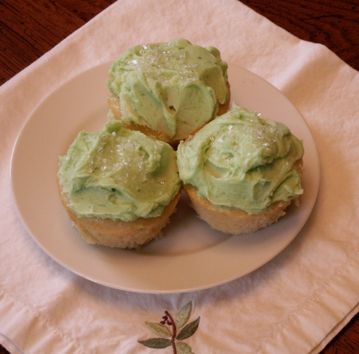 Coconut Cupcakes with Lime Buttercream Frosting