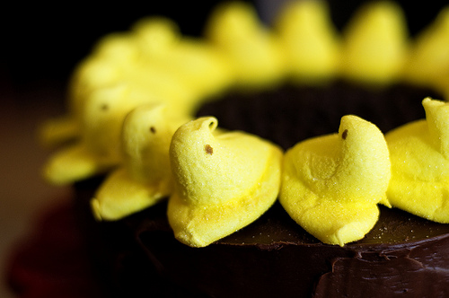 Peeps Sunflower Cake