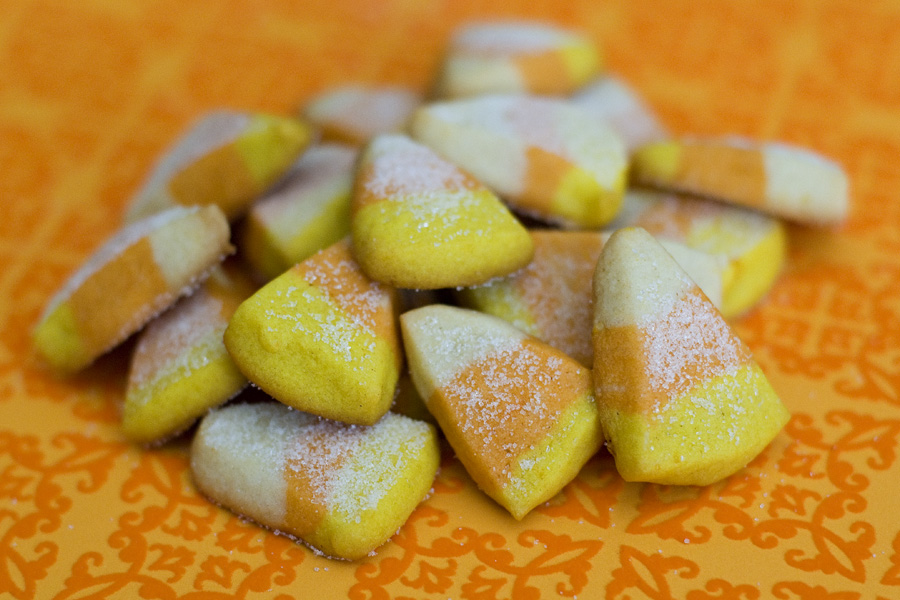 Sparkling Candy Corn Cookies
