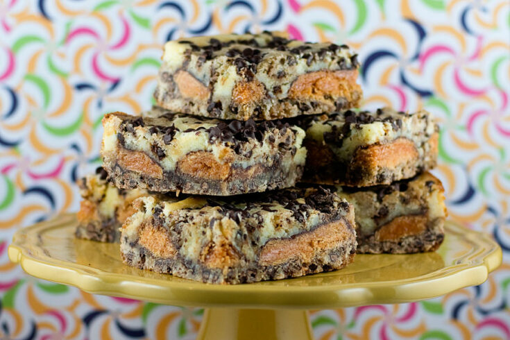 Butterfinger Cookie Dough Cheesecake Bars