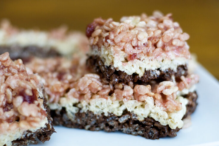 Neapolitan Rice Krispie Treats